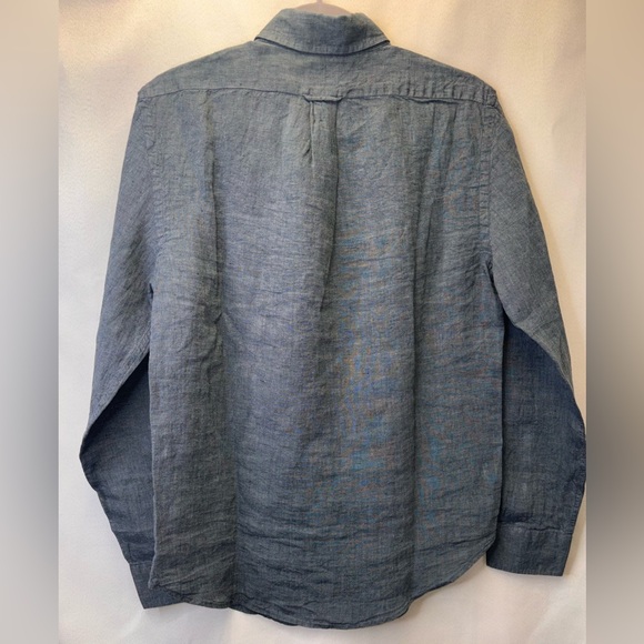 Todd Snyder NWT Grey 100% Button Down Linen Shirt Small - Picture 2 of 10